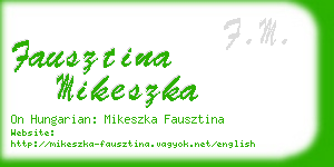 fausztina mikeszka business card